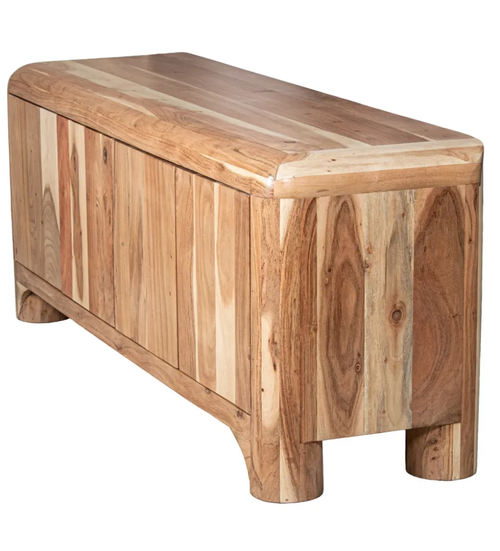 Stolik pod TV OHALDA 140 cm drewno akacja