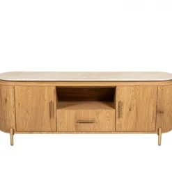 Stolik pod TV PAPATU 160 cm kolor dębu efekt marmuru