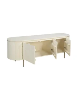 Stolik pod TV PATO 170 cm drewno mango biały