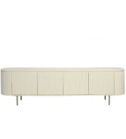 Stolik pod TV PATOU 210 cm jasnobeżowy drewno mango