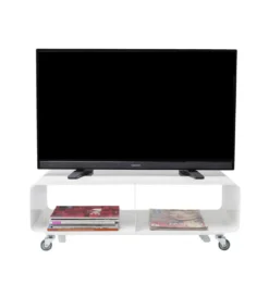 Stolik pod TV PORTABLE 90 cm biały