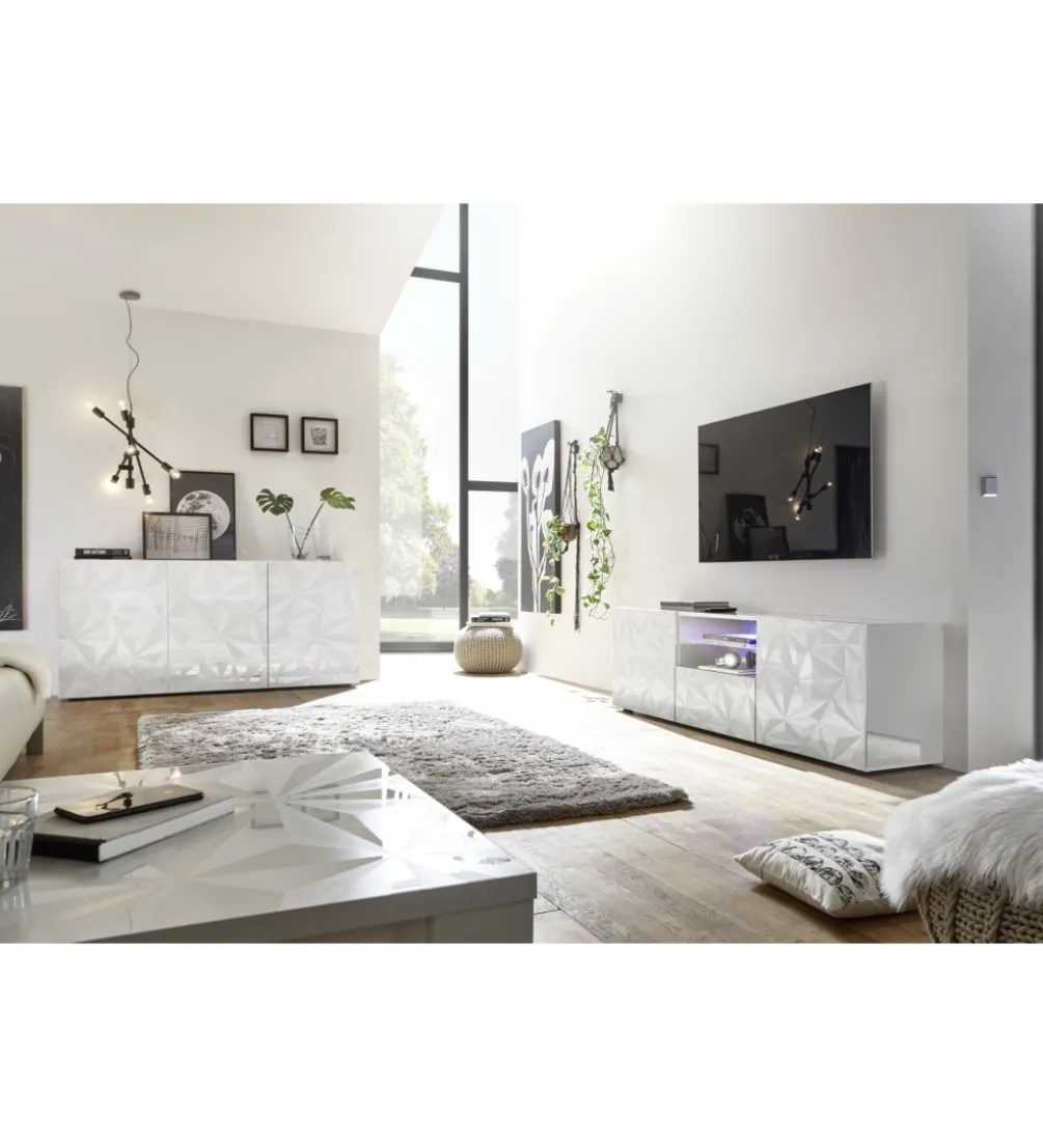 Stolik pod TV PRISMA 180 cm biały