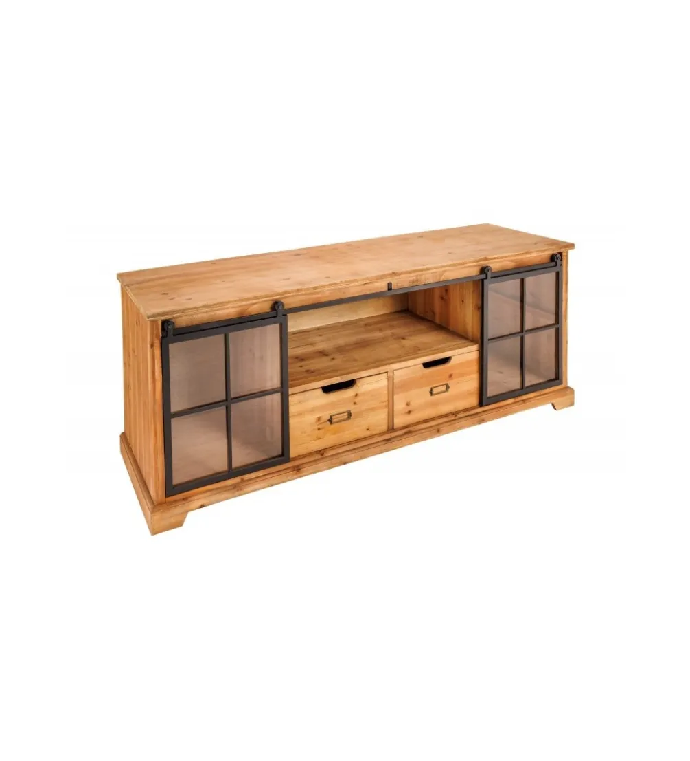 Stolik pod TV RETAGIO 160 cm drewno jodła