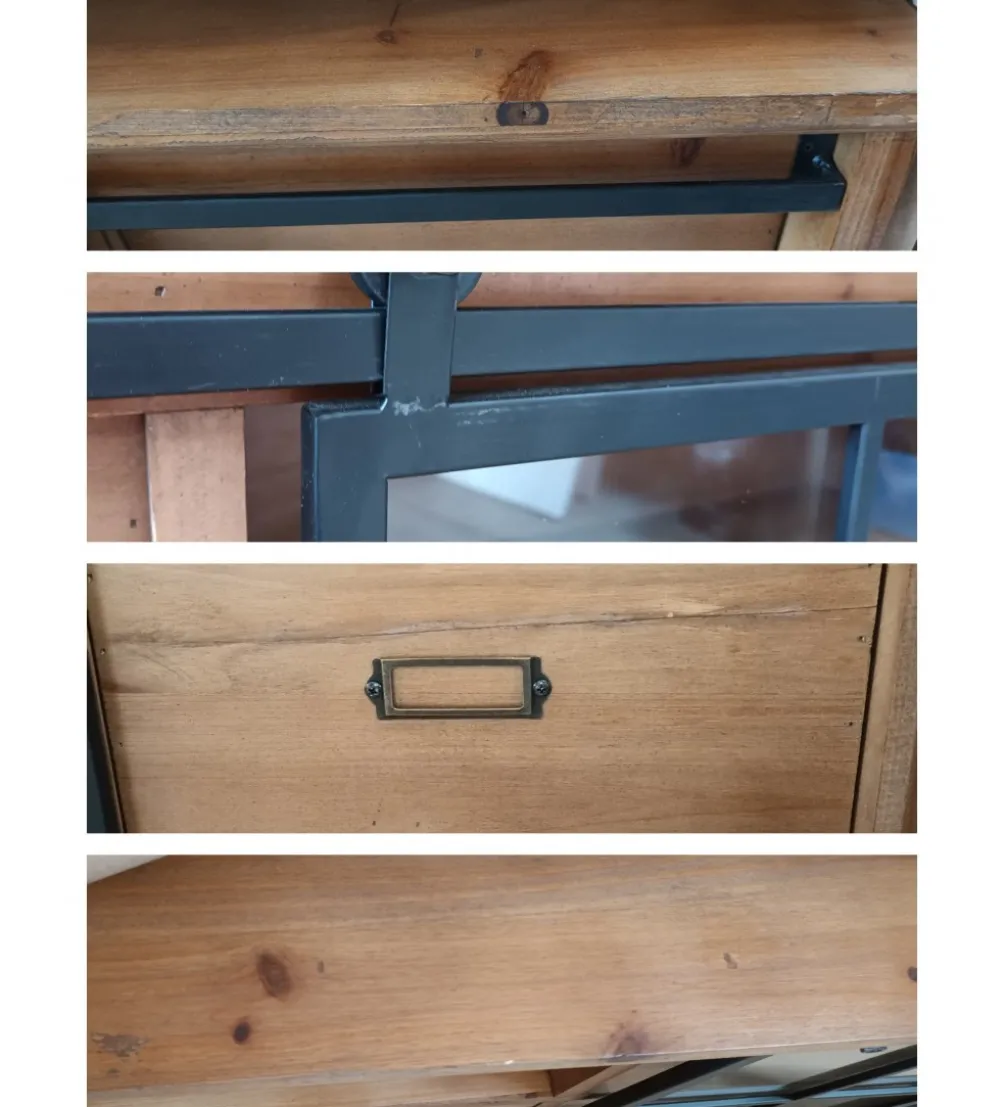 Stolik pod TV RETAGIO 160 cm drewno jodła