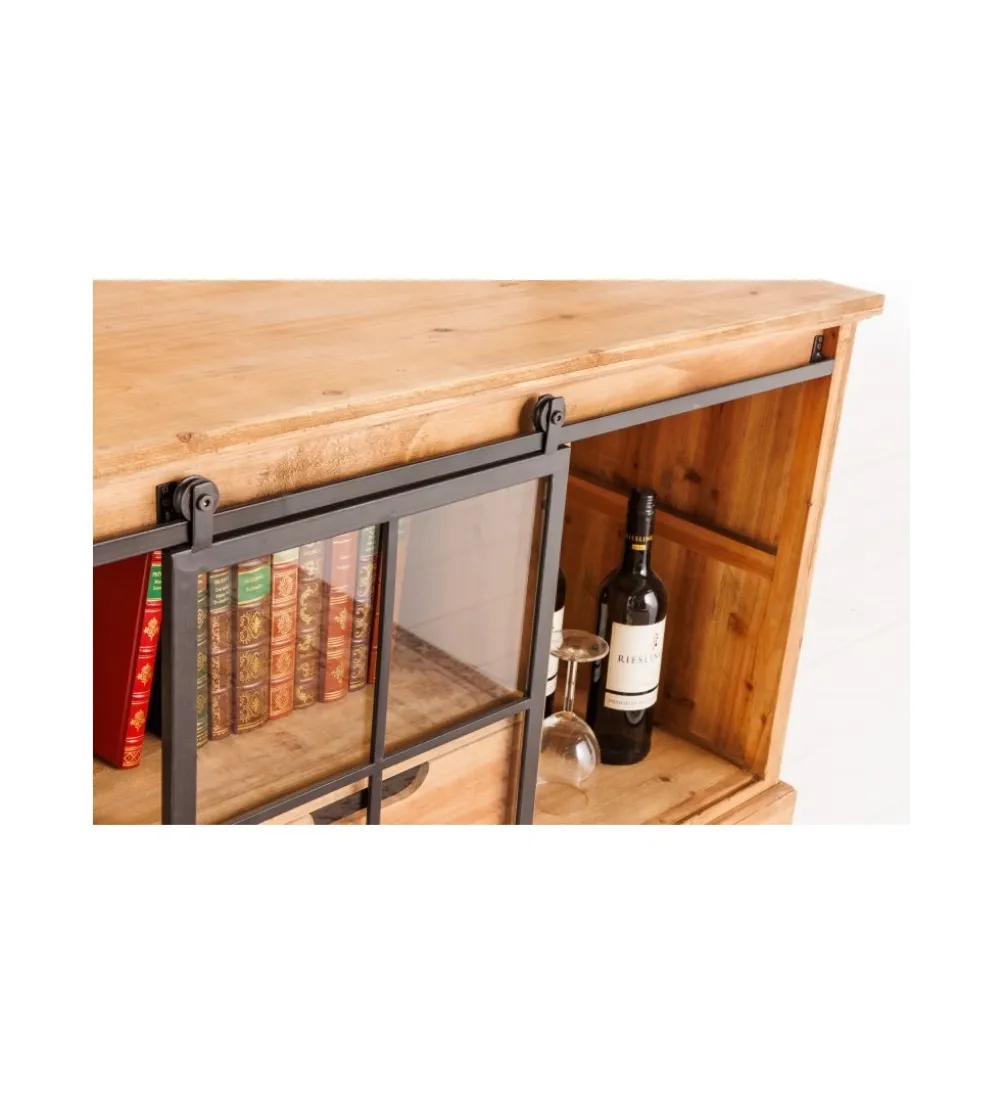 Stolik pod TV RETAGIO 160 cm drewno jodła