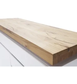 Stolik Pod TV ROMINA 175 Cm Biały Z Dębowym Blatem