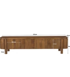 Stolik pod TV SALANO 210 cm drewno mango naturalna