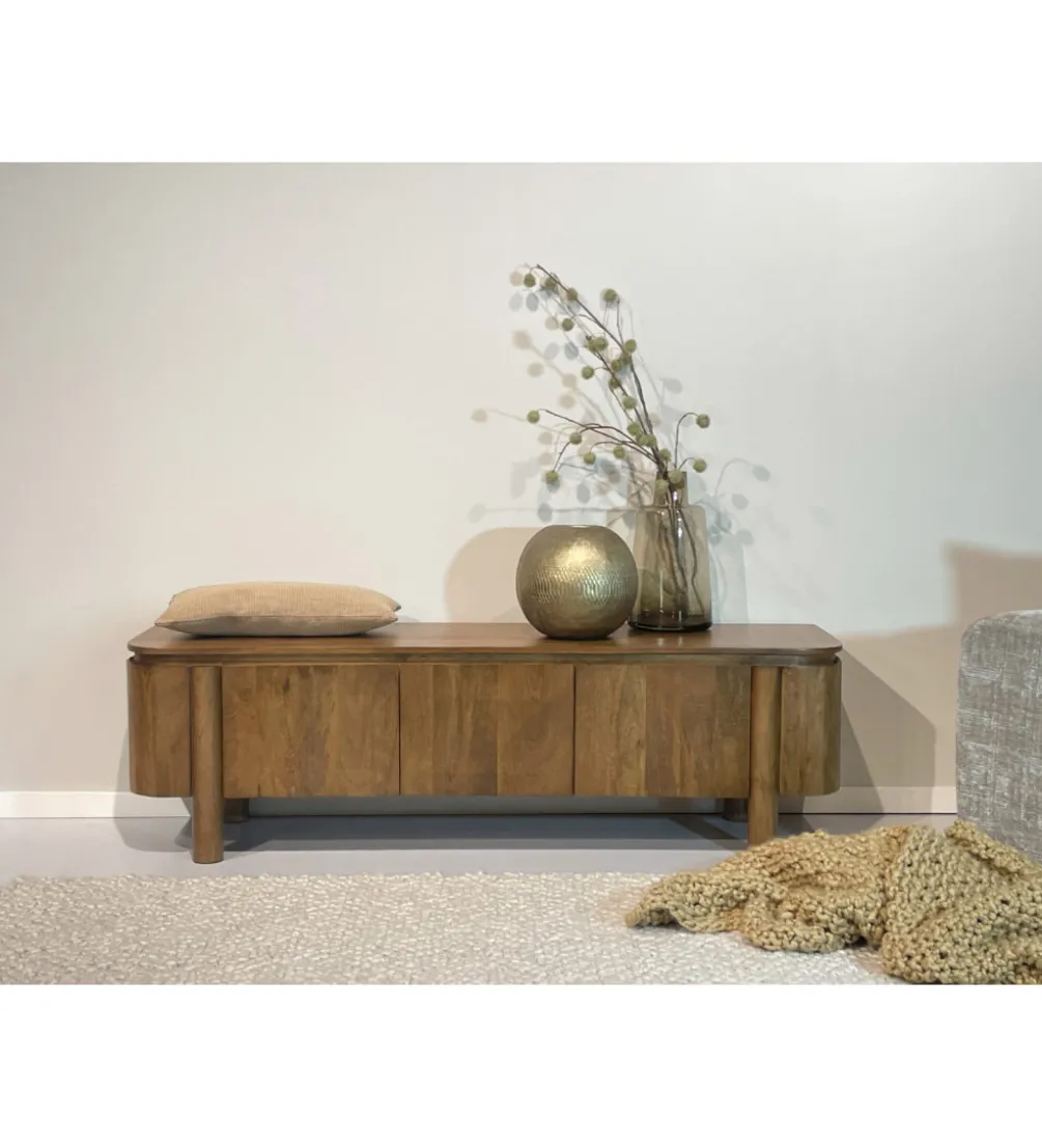 Stolik pod TV SALANO 170 cm drewno mango naturalna