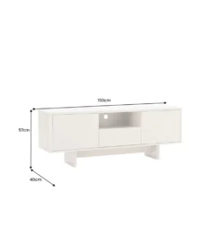 Stolik pod TV SAVOY 150 cm biały