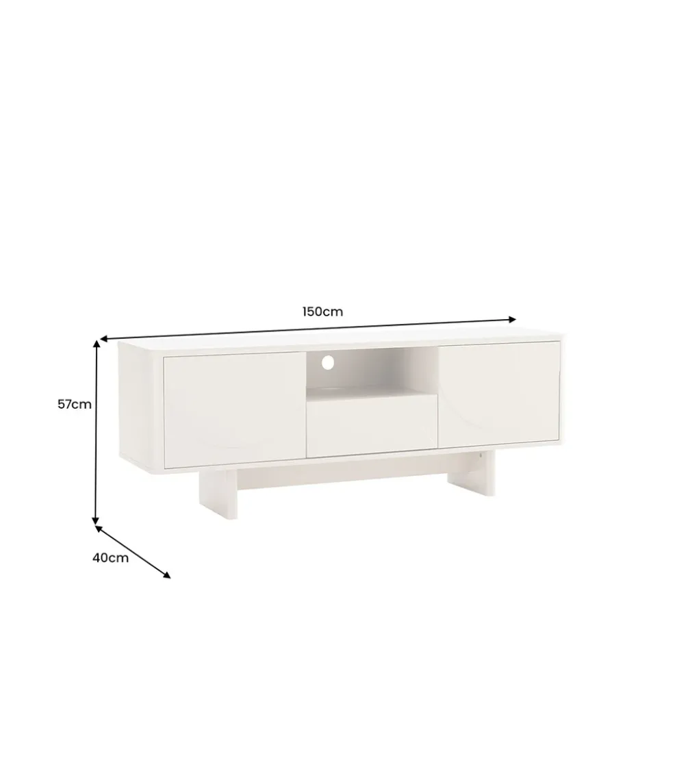 Stolik pod TV SAVOY 150 cm biały