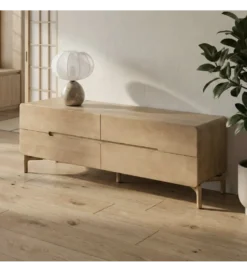 Stolik pod TV SELVADE 160 cm drewno mango