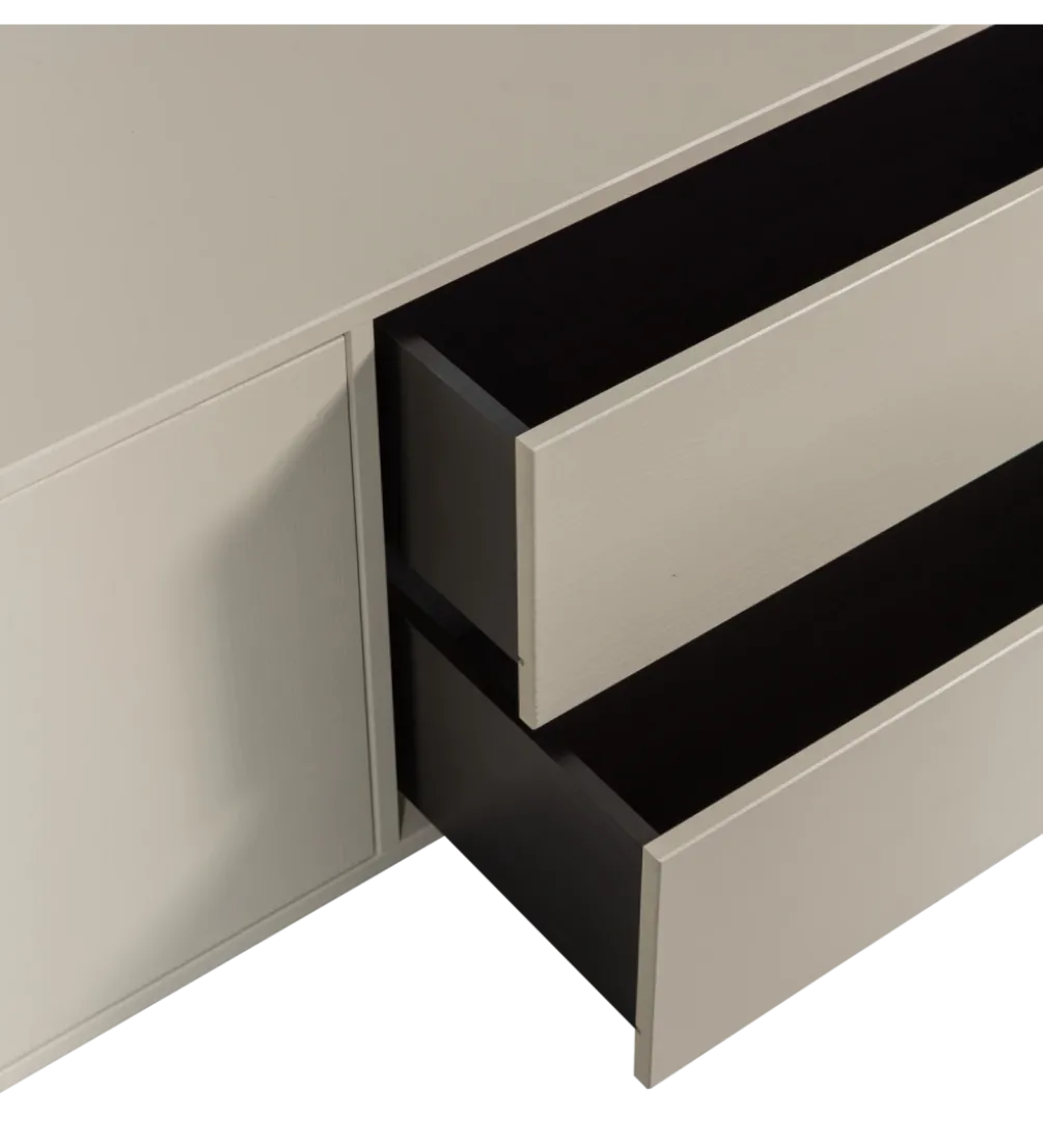 Stolik pod TV SETTLE 200 cm drewno sosny dust