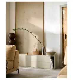 Stolik pod TV SETTLE 200 cm drewno sosny dust
