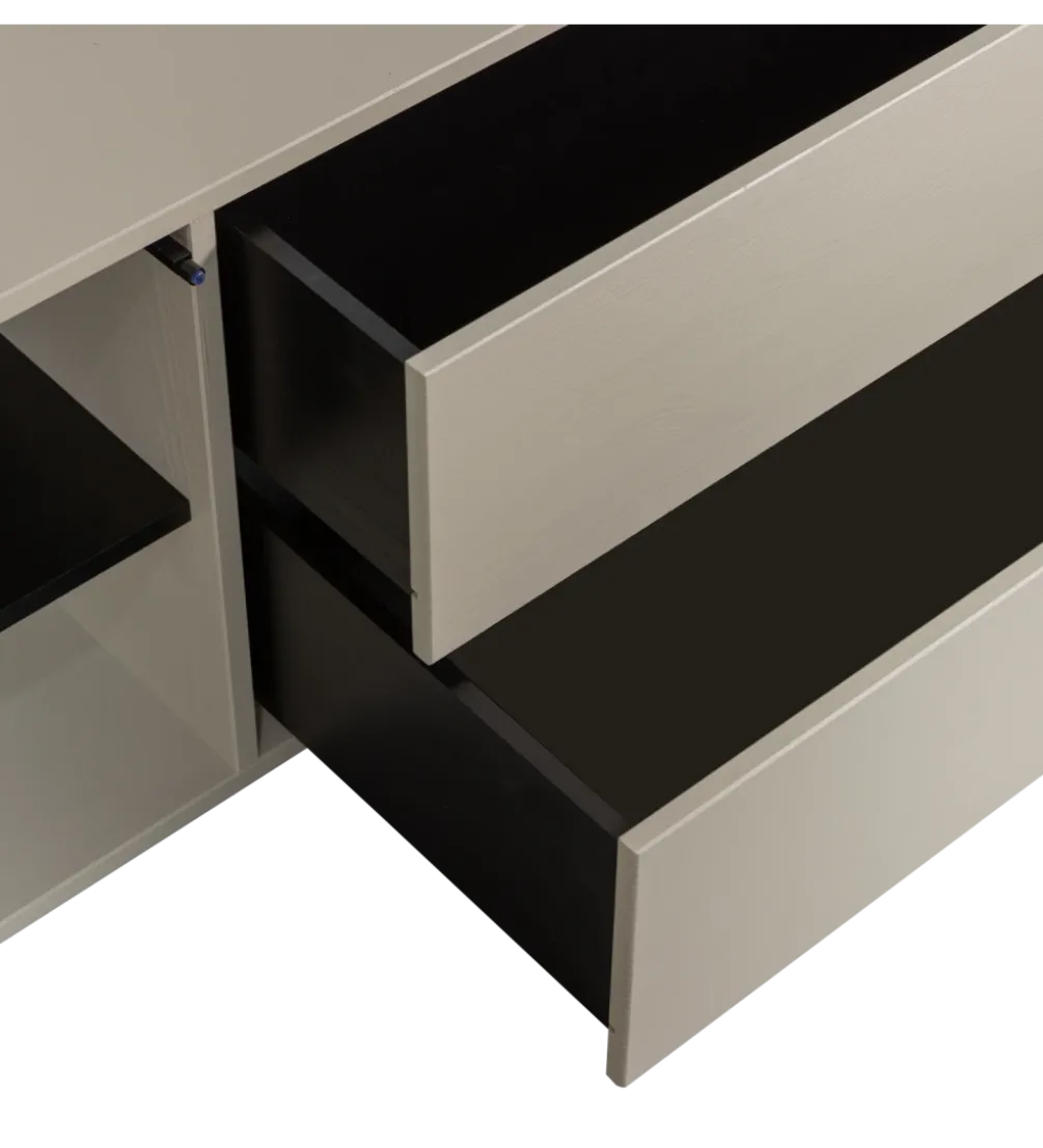 Stolik pod TV SETTLE 200 cm drewno sosny dust