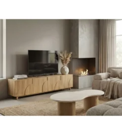 Stolik pod TV SHERIDAN 200 cm naturalna