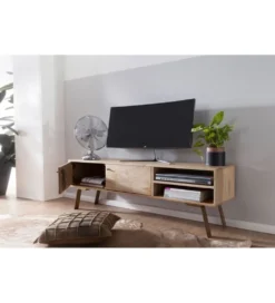 Stolik pod TV SIKAR 145 cm drewno mango