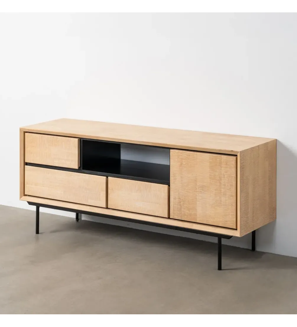 Stolik pod TV SINTRA 148 cm drewno kauczuk naturalna