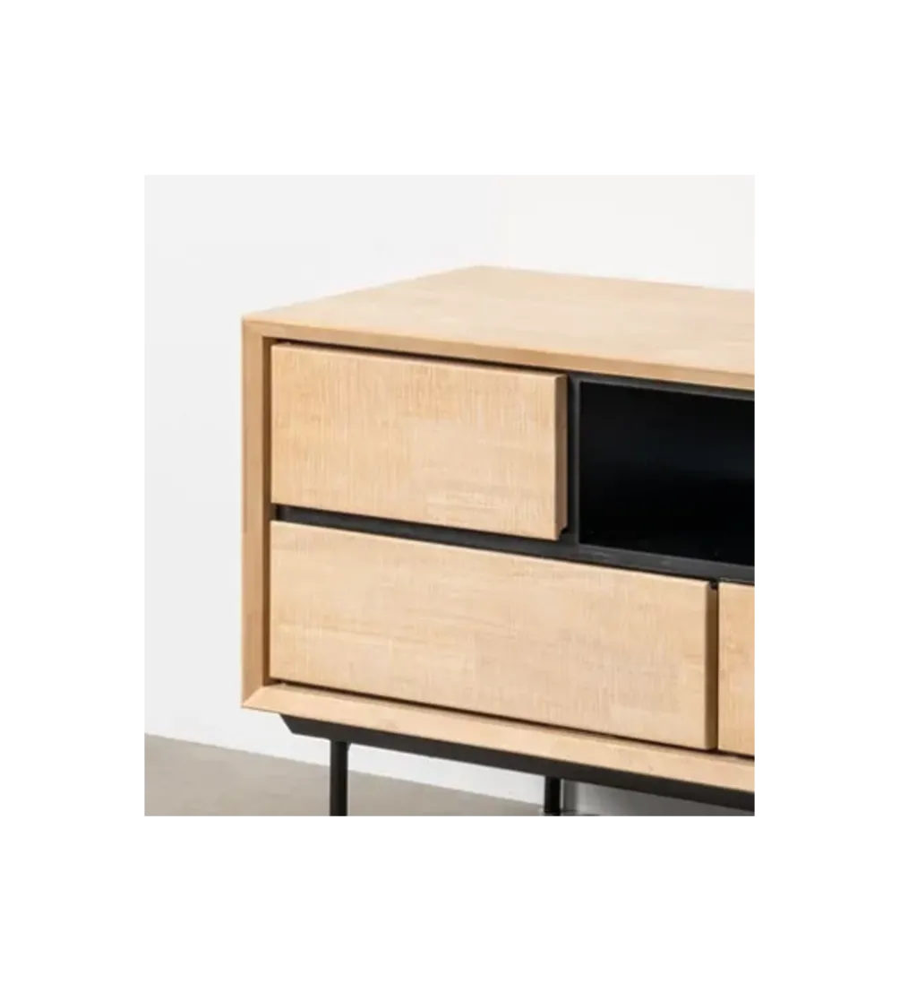 Stolik pod TV SINTRA 148 cm drewno kauczuk naturalna