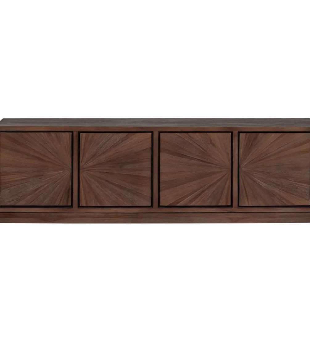 Stolik pod TV SUN 150 cm drewno teak brązowy