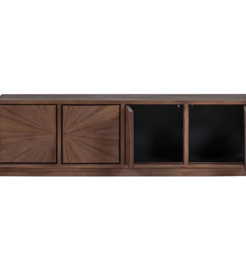 Stolik pod TV SUN 150 cm drewno teak brązowy