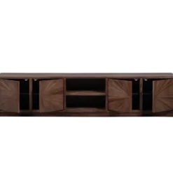 Stolik pod TV SUN 200 cm drewno teak brązowy
