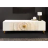 Stolik pod TV SWEET GOLDEN SUNSET 180 cm drewno mango biała