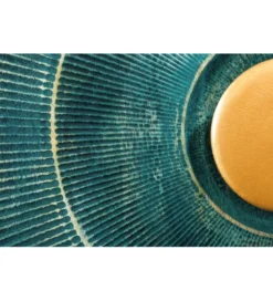 Stolik pod TV SWEET GOLDEN SUNSET 180 cm drewno mango turkusowa