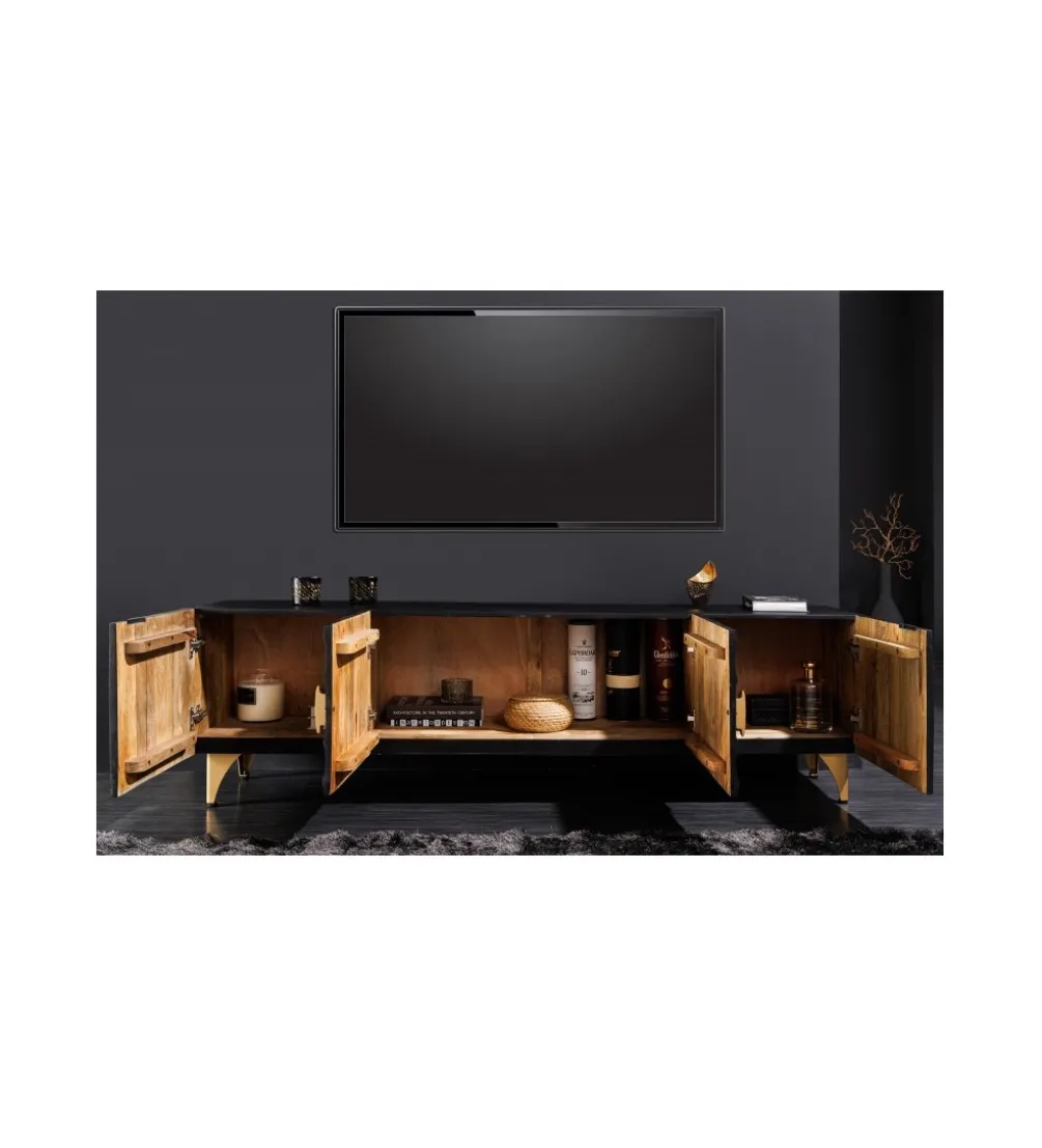 Stolik pod TV SWEET GOLDEN SUNSET 180 cm drewno mango