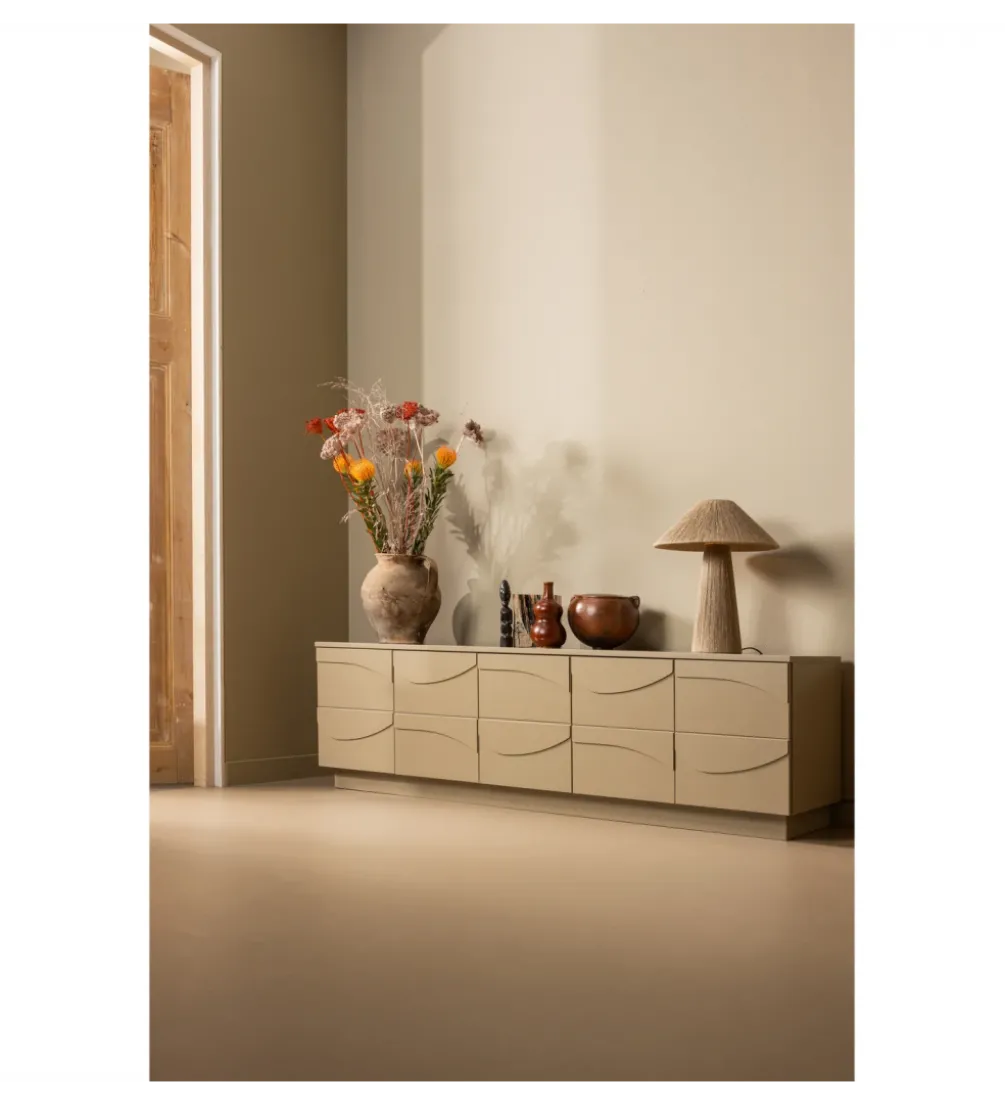 Stolik pod TV TEO 180 cm drewno sosnowe mud