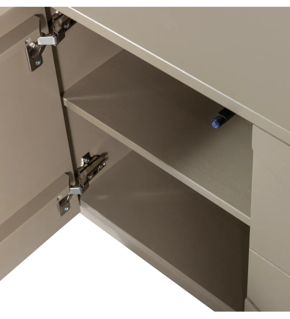 Stolik pod TV TEO 180 cm drewno sosnowe mud