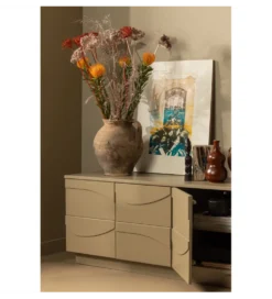 Stolik pod TV TEO 180 cm drewno sosnowe mud
