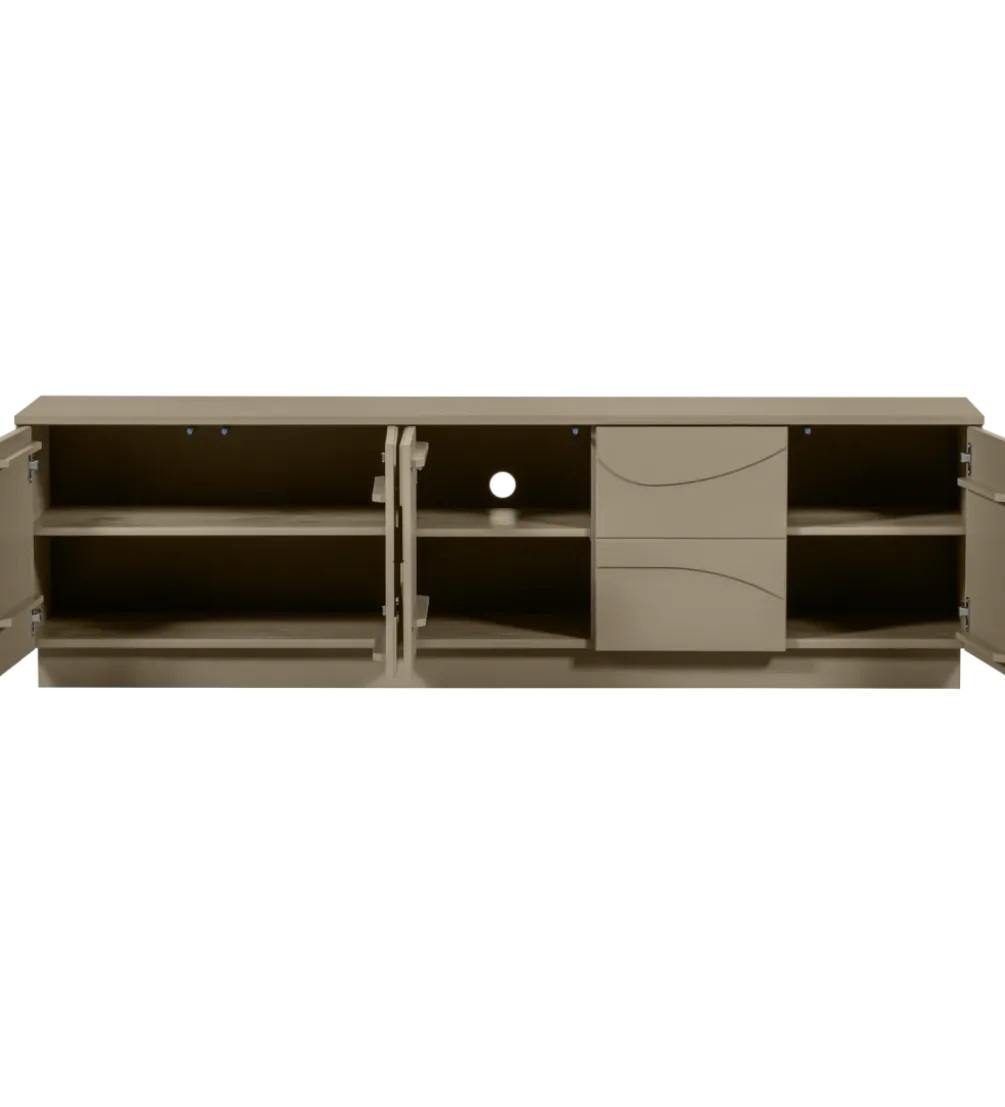 Stolik pod TV TEO 180 cm drewno sosnowe mud