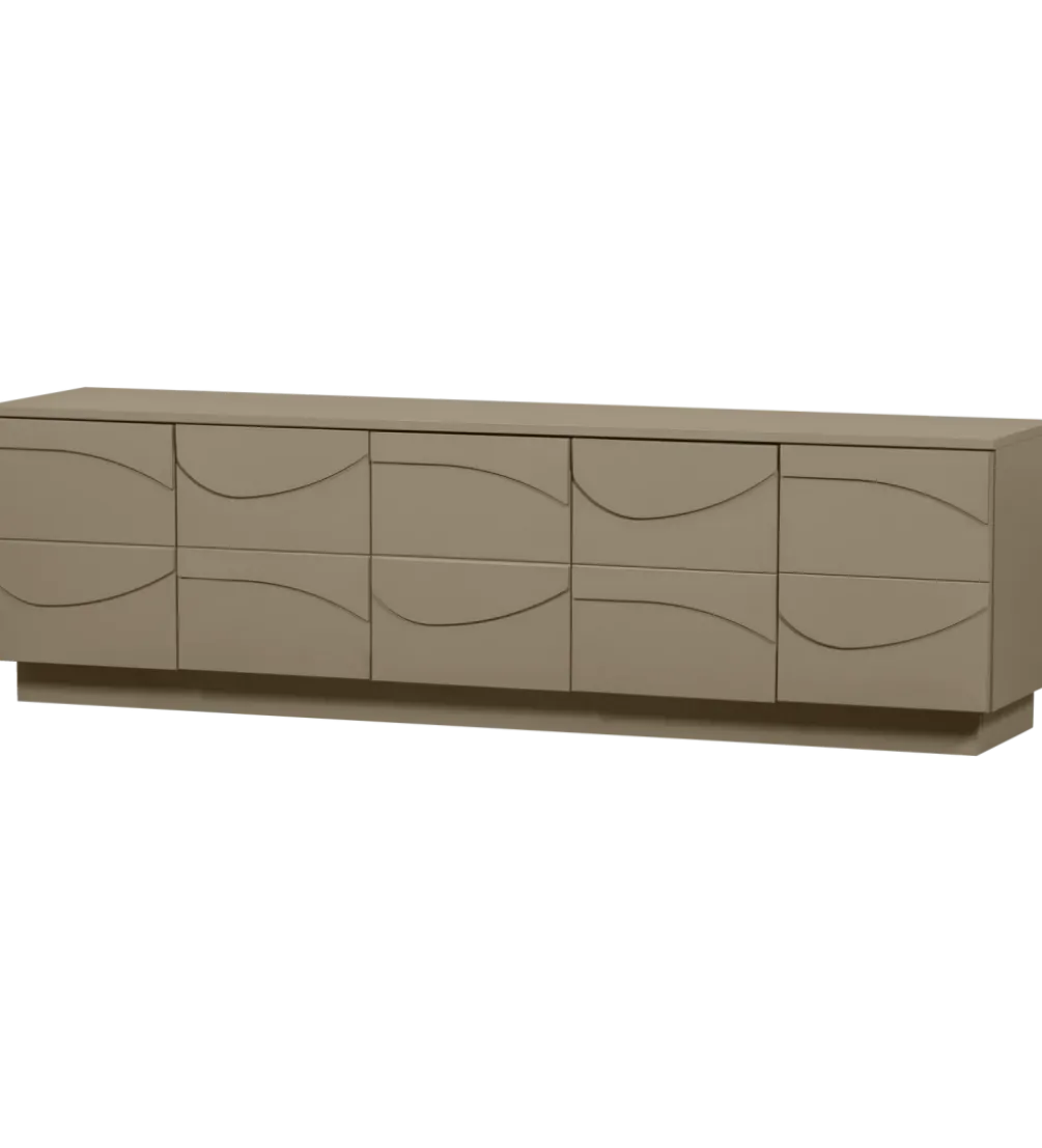 Stolik pod TV TEO 180 cm drewno sosnowe mud