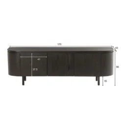 Stolik pod TV Tobago 170 cm czarny
