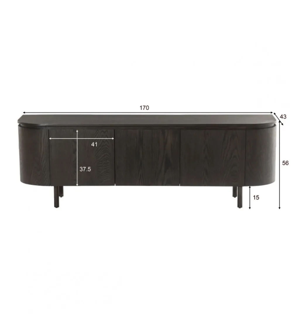 Stolik pod TV Tobago 170 cm czarny