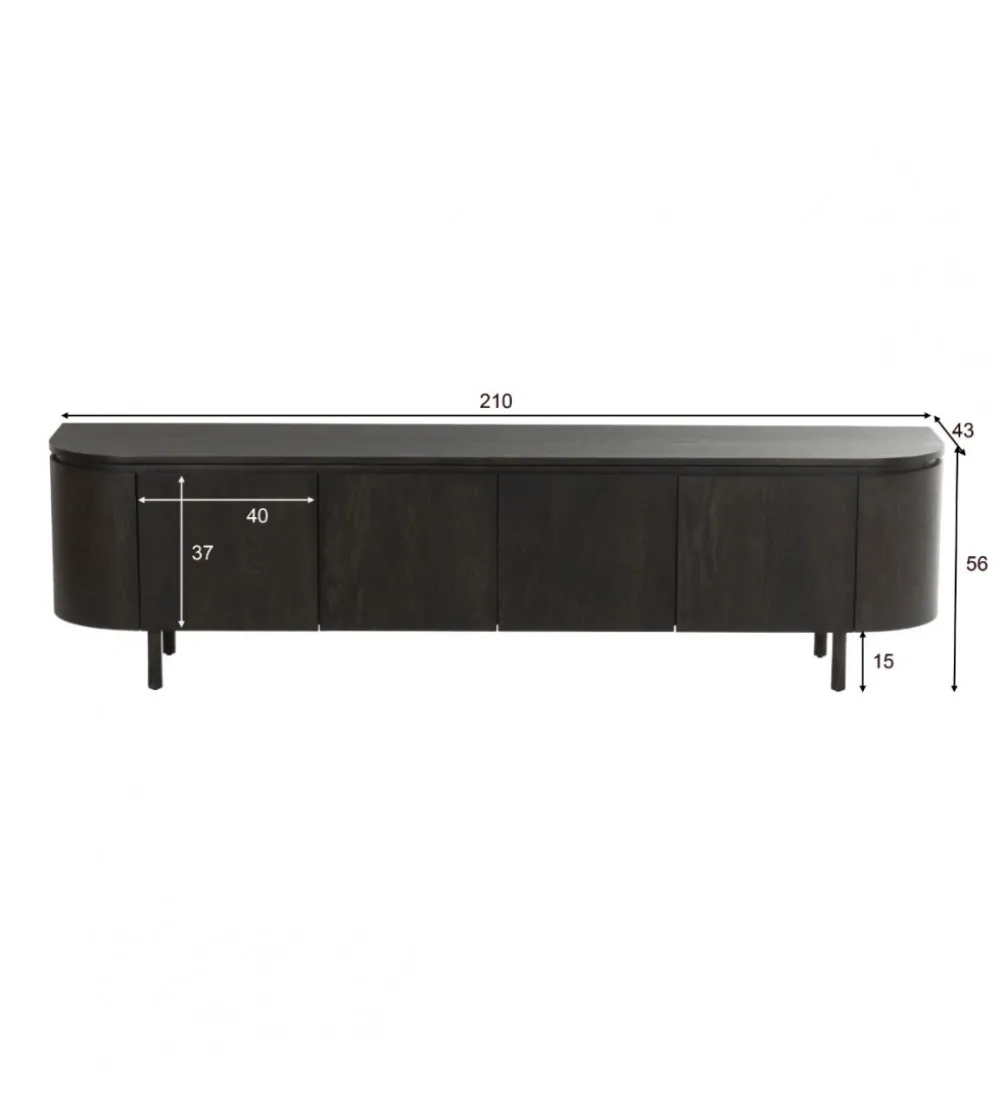 Stolik pod TV Tobago 210 cm czarny