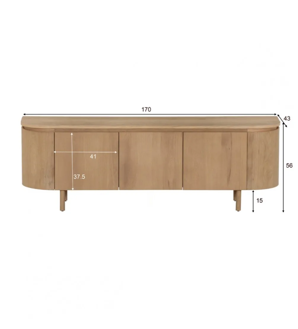Stolik pod TV Tobago 170 cm naturalny