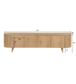 Stolik pod TV Tobago 210 cm naturalny