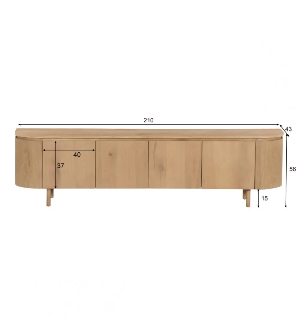 Stolik pod TV Tobago 210 cm naturalny