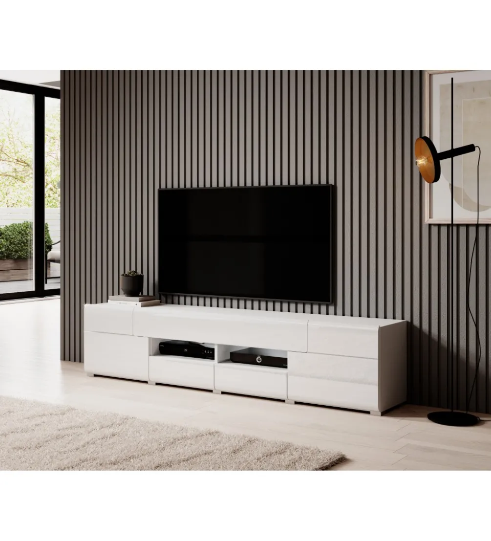 Stolik pod Tv TOLEDO 208 cm biały