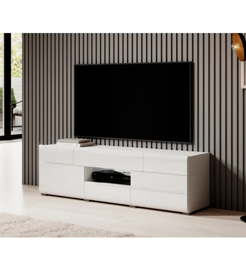 Stolik pod Tv TOLEDO 159 cm biały