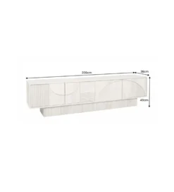 Stolik pod TV TOMES 200 cm drewno mango