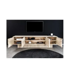 Stolik pod TV TOMES 200 cm drewno mango