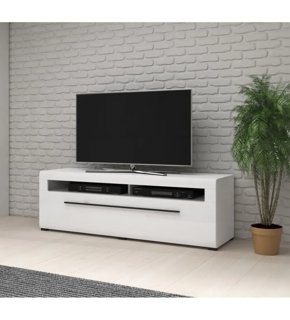Stolik pod TV TULSA 160 cm biały