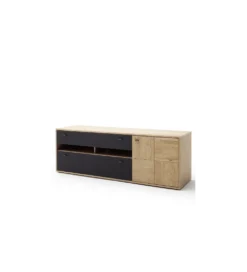 Stolik pod TV VALENCIA 184 cm antracytowo naturalny