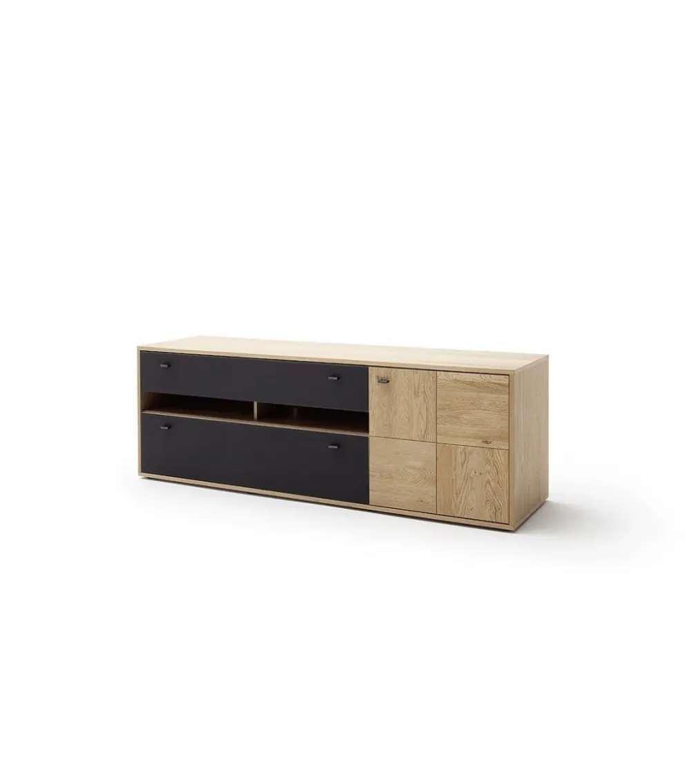 Stolik pod TV VALENCIA 184 cm antracytowo naturalny