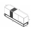 Stolik pod TV VANTA 160 cm antracytowy matowy