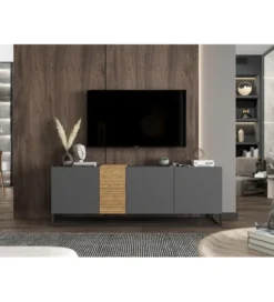 Stolik pod TV VANTA 160 cm antracytowy matowy