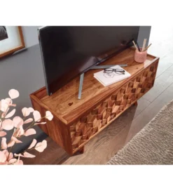 Stolik pod TV VENLO 92 cm drewno sheesham