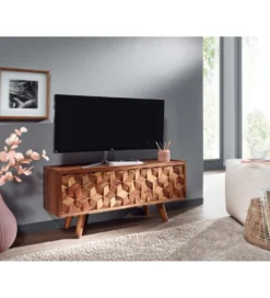 Stolik pod TV VENLO 92 cm drewno sheesham